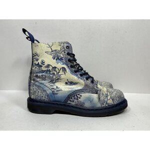 Dr. Martens Blue and White Boots